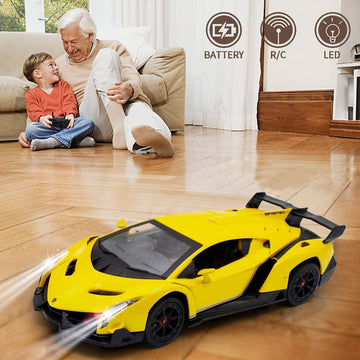 QUN FENG Remote Control RC CAR Racing Cars Compatible with Lamborghini Veneno Officially Licensed 1:24 Toy RC Cars Model Vehicle