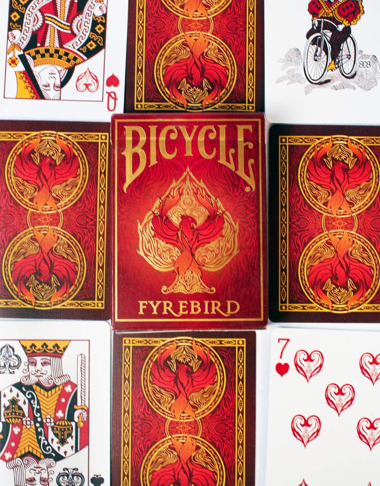 Bicycle Fyrebird Playing Cards Red