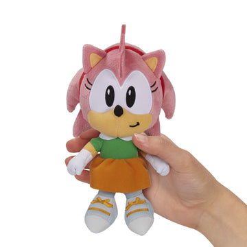 Sonic The Hedgehog 7-Inch Plush Collectible Figure - Amy, Soft Plush Material, Model 400704-24PB