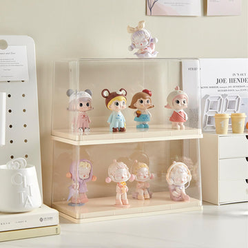 Display Case for Minifigures Action Figures Blocks, Display Box for PopMart Sonny Angel Figures, Large Capacity Display Box with