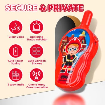 LAEbuild Walkie Talkies for Kids - Walkie Talkie Toys Gifts for 4 5 6 7 8 Year Old Girls Boys Long Range Fire & Rescue Walkie Ta
