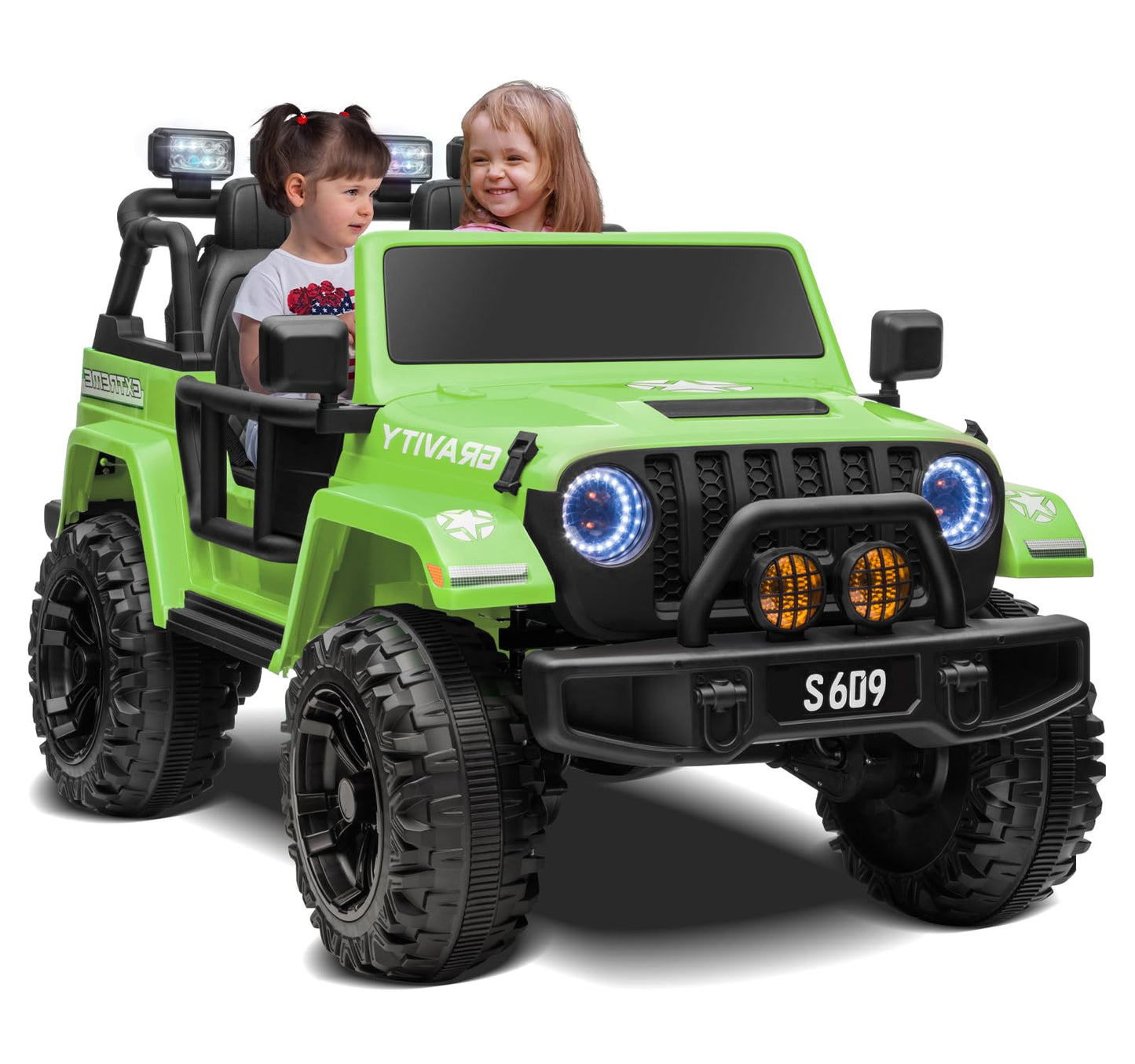Ottaro 2 Seater Ride On Car Truck, 12V Large Electric Cars Vehicles, 2 Seater Battery Powered Cars For Kids With Remote Control,
