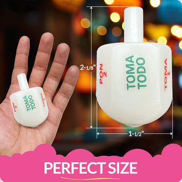 Set Of 25 Toma Todos Pirinola Mexicana Spinner Mexican Plastic Spinning Top Game. Perfect For Mexican Fiesta Themed Party Board