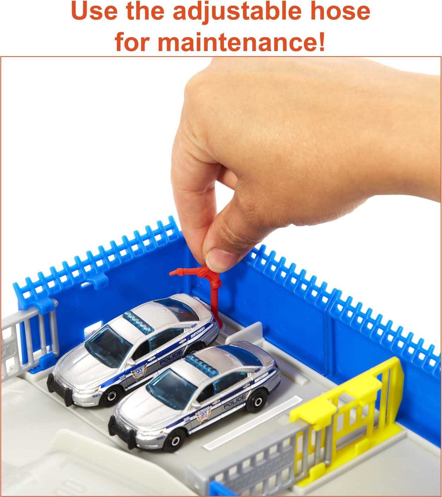 Matchbox Cars Playset, Action Drivers Police Station Dispatch, 1 Toy Helicopter & 1 Ford Police Car With Lights & Sounds