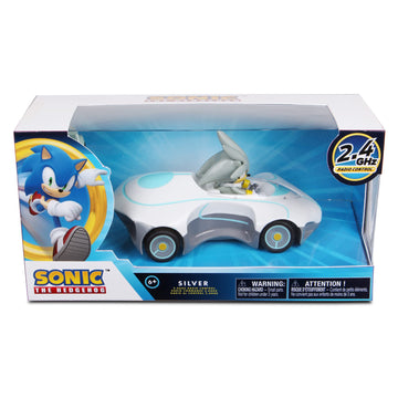 Sonic Team Sonic Racing RC: Silver - NKOK (682), 1:28 Scale 2.4GHz Remote Controlled Car, 6.5' Compact Design, Officially Licens