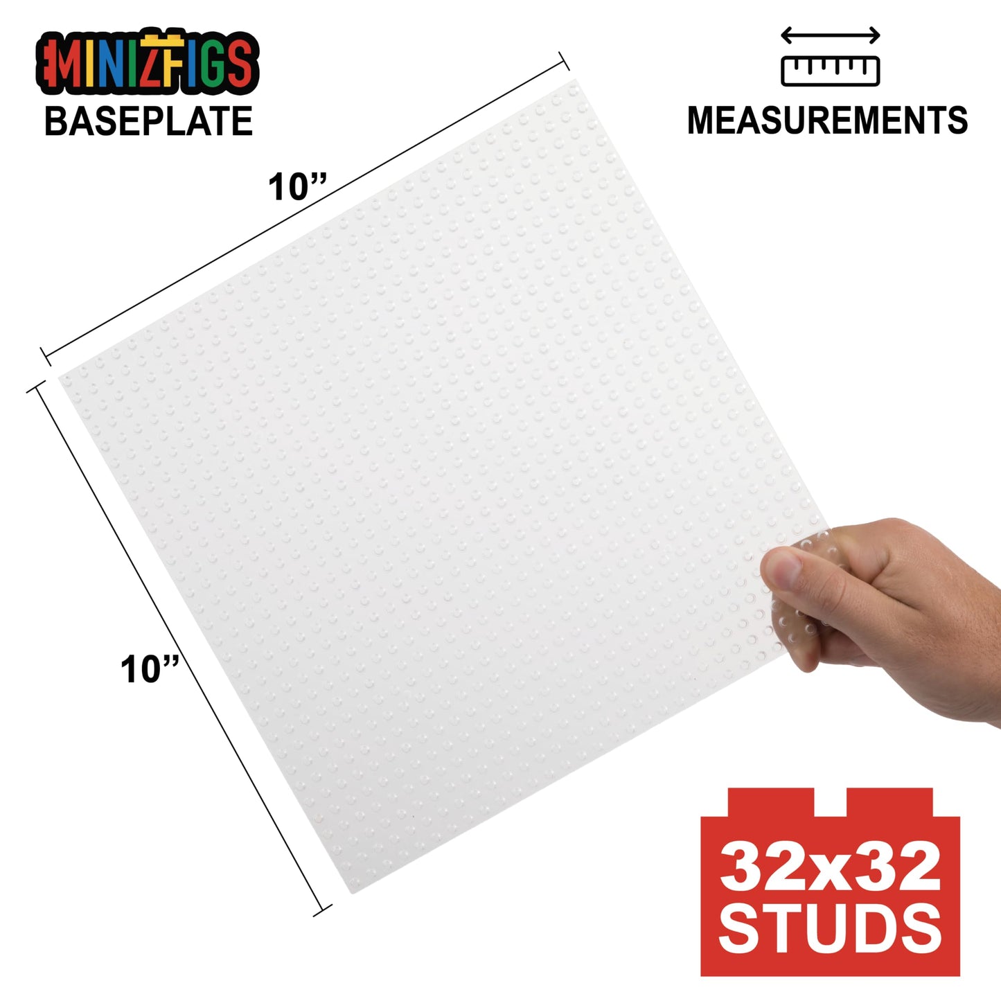 Minizfigs Classic Baseplate Building Base Plates For Lego Building Bricks And Sets | Compatible With Leading Brands-Baseplate |