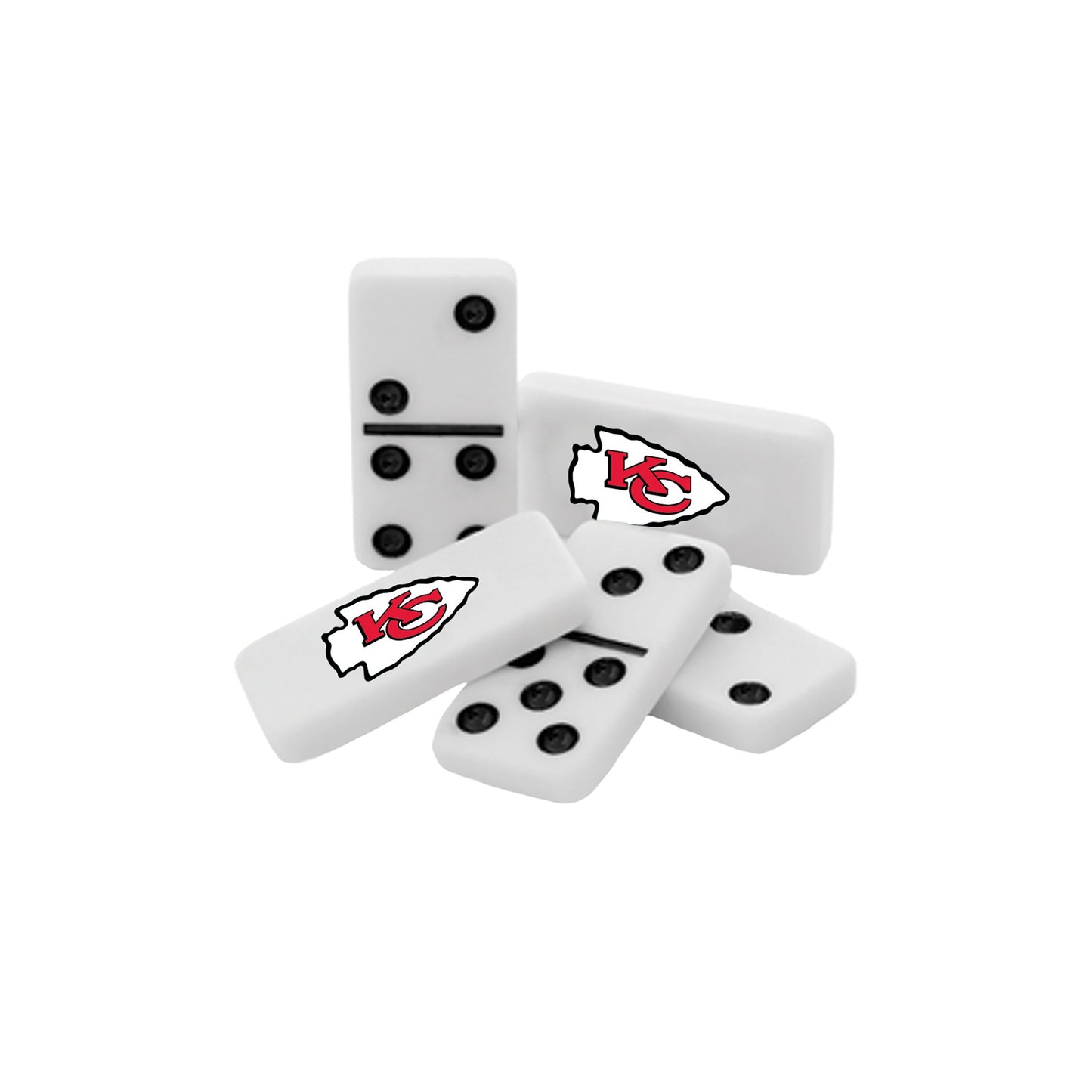 Masterpieces Nfl Kansas City Chiefs, Double Six Collector Edition Dominoes Game, For Ages 3+