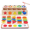 AISHUN Montessori for Toddlers Magnetic Color Shape Sorting Matching Box Early Learning Toys Wooden Educational Toy Fine Motor Skills Toys for Boys Girls (Blue)