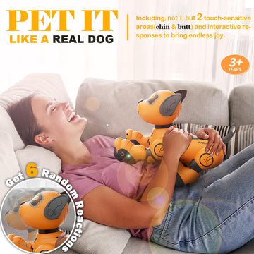 Vatos Robot Dog Toy For Kids, Voice & 2.4Ghz Remote Control Robot Pet With Interactive Touch Sensors, Over 20+ Responses, Progra