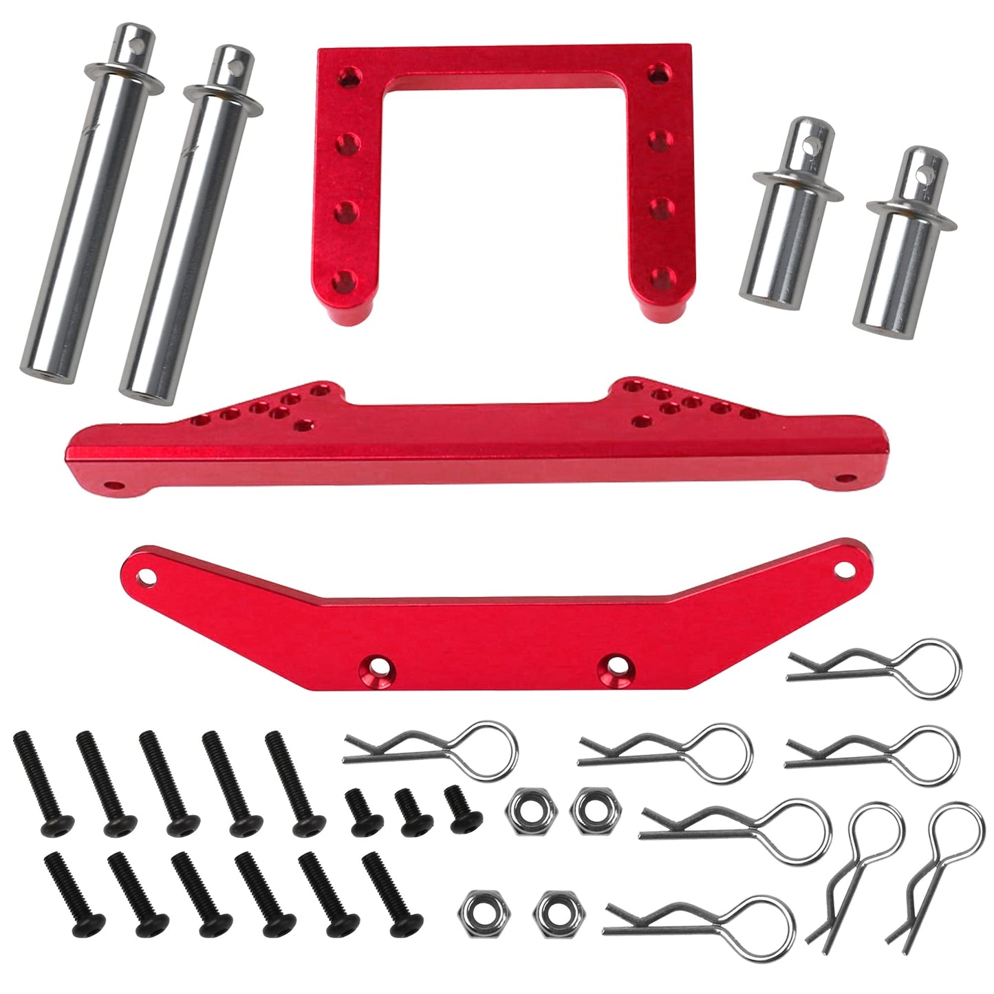 Vgoohobby Metal Front & Rear Body Mounts Body Posts Upgrade Parts Compatible with Traxxas Slash 2WD Rustler Stampede VXL 1/10 RC