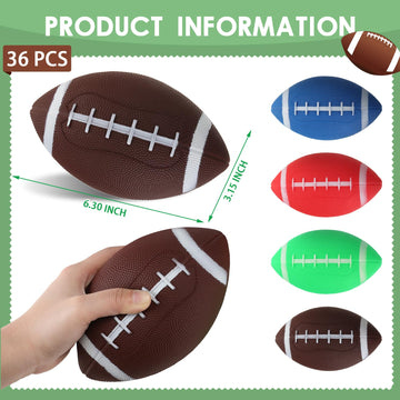 Sosation 12 Pcs Mini Inflatable Football Mini Rugby Playground Small Inflatable Football Toys For Outdoor And Indoor Games Gifts