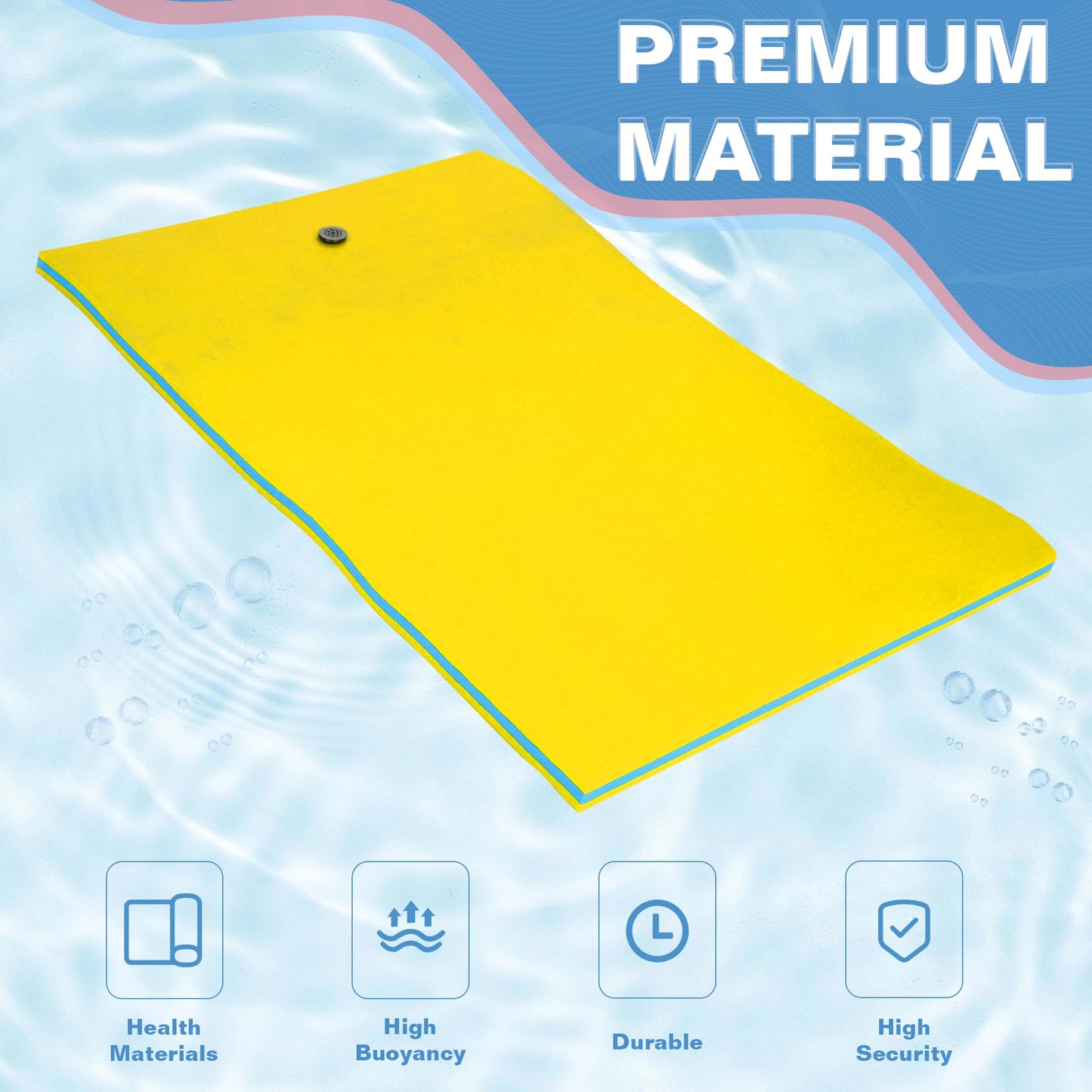 Max4out Floating Mat, Lilly Pad for Water Recreation and Relaxing, Floating Docks for Lake, Ocean, Beach, Sunbathing, Water Part