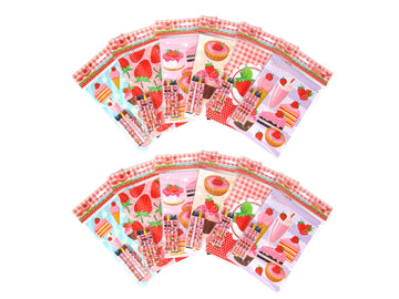 TINYMILLS Strawberry Coloring Book Set with 12 Coloring Books and 48 Crayons Strawberry Birthday Party Supplies Favor Bag Filler