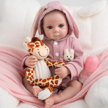 Jirachi Lifelike Reborn Baby Dolls, Real Life Vinyl Body Newborn Baby Girl, 18 Inch Realistic Reborn Baby With Feeding Accessories For Girls Age 3+