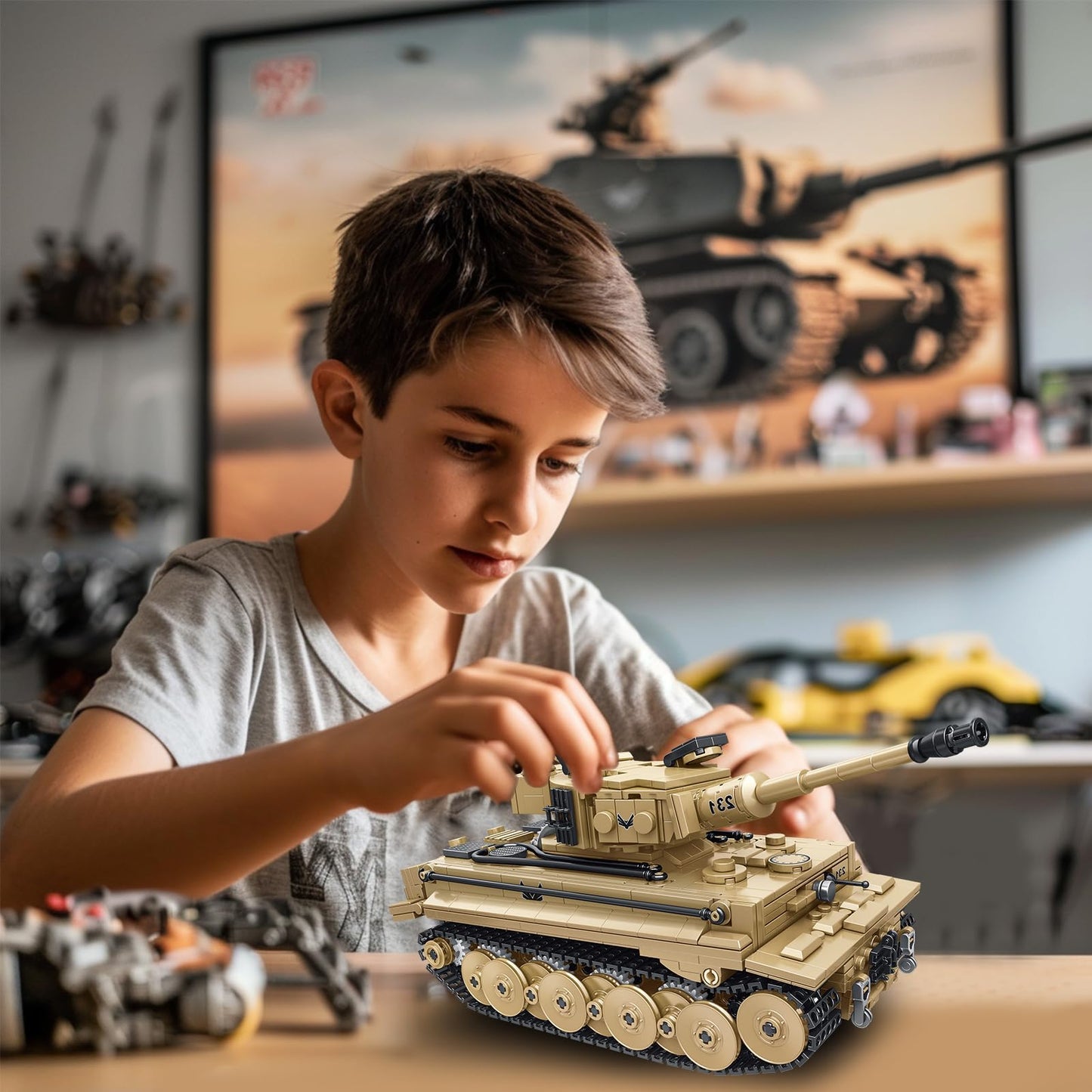 Bestmoment Military Tiger Rc Tank Building Toys -993 Pcs Ww2 Army Military Toys Building Blocks For Adults, World Of Tanks Build