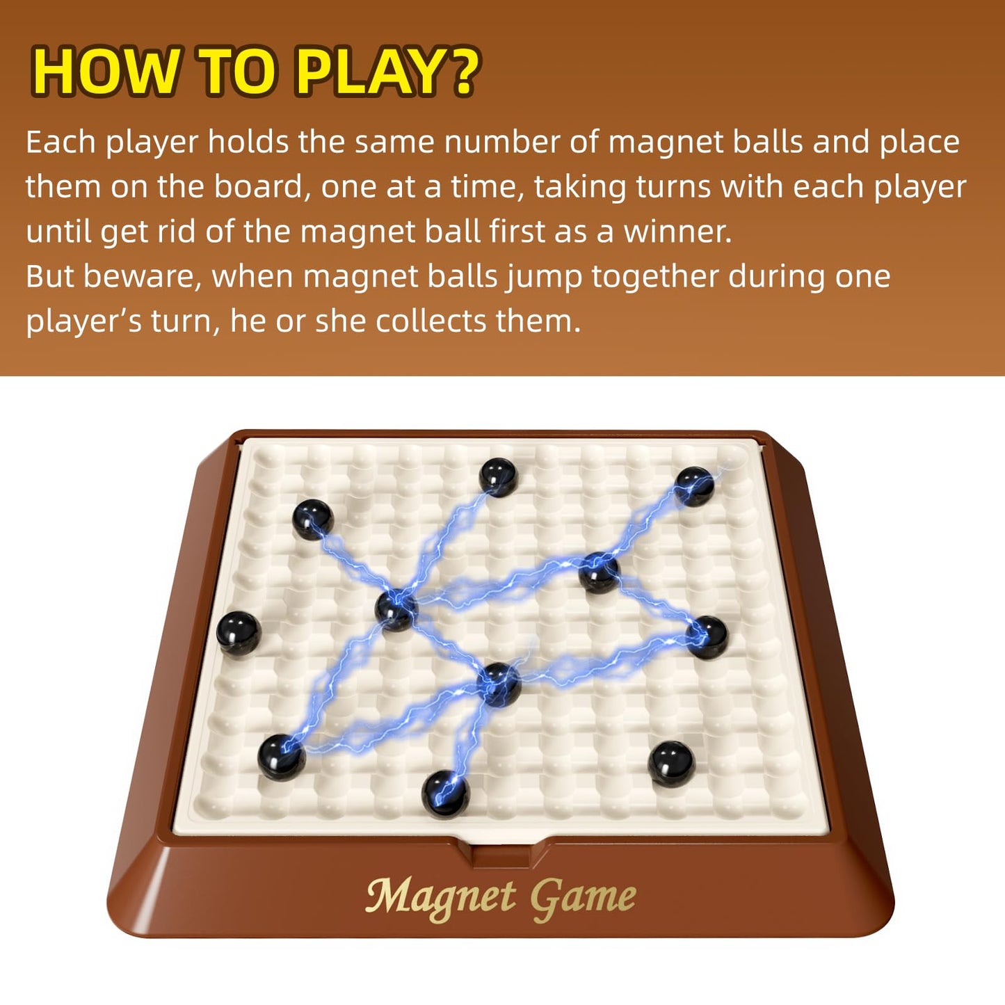 Magnetic Game Chess, Magnet Games For Adults And Kids With Storage Board, Magnet Chess Game With Stones, Board Game For Family G