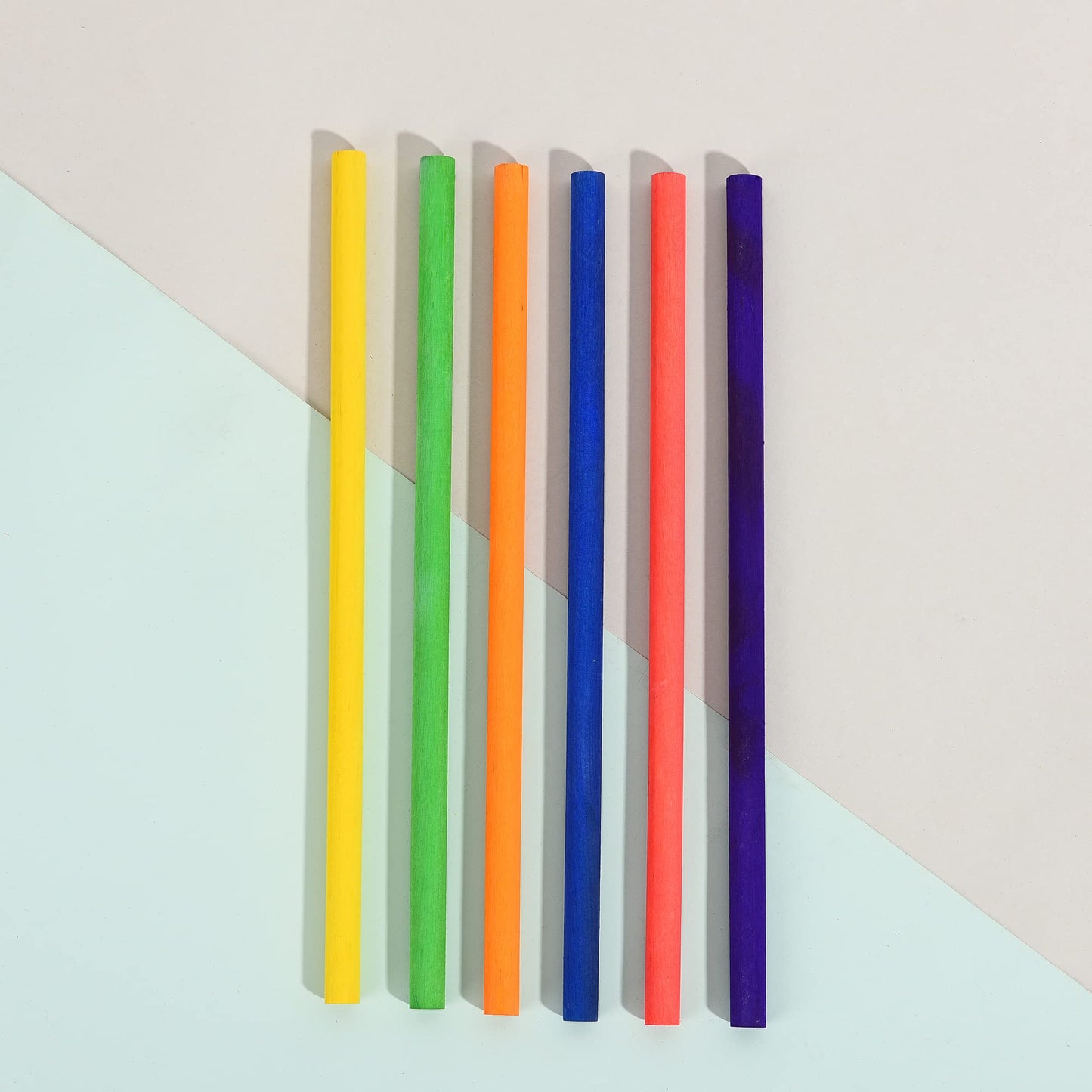 60 Pieces Rhythm Sticks For Kids Bulk, 12 Inch Wood Lummi Sticks Music Classroom Percussion Instruments, 6 Colors