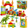 VConejo Dinosaur Building Blocks Toys, Jurassic Theme, T-rex & Train, Multicolor, Model B2231, Gift for Kids 3-8+