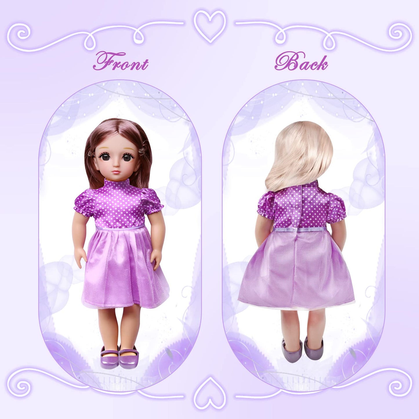 Mlcnles 18-Inch Doll Clothes Accessories - Children'S Day Present For Doll Princess Costume Dress Decorative Accessories Fits Al