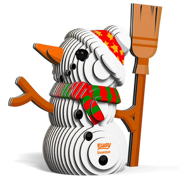 Eugy Snowman 3D Puzzle, 28 Piece Eco-Friendly Educational Toy Puzzles For Boys, Girls & Kids Ages 6+