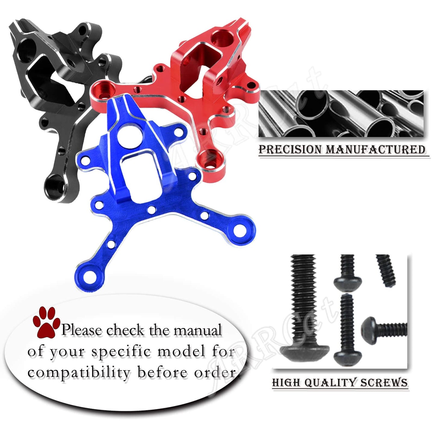 Front Center Brace Mount Upgrades Part for 1/8 Arrma Kraton 6S BLX,Notorious 6S BLX,Outcast 6S BLX,Mojave 6S BLX,Talion 6S BLX,I
