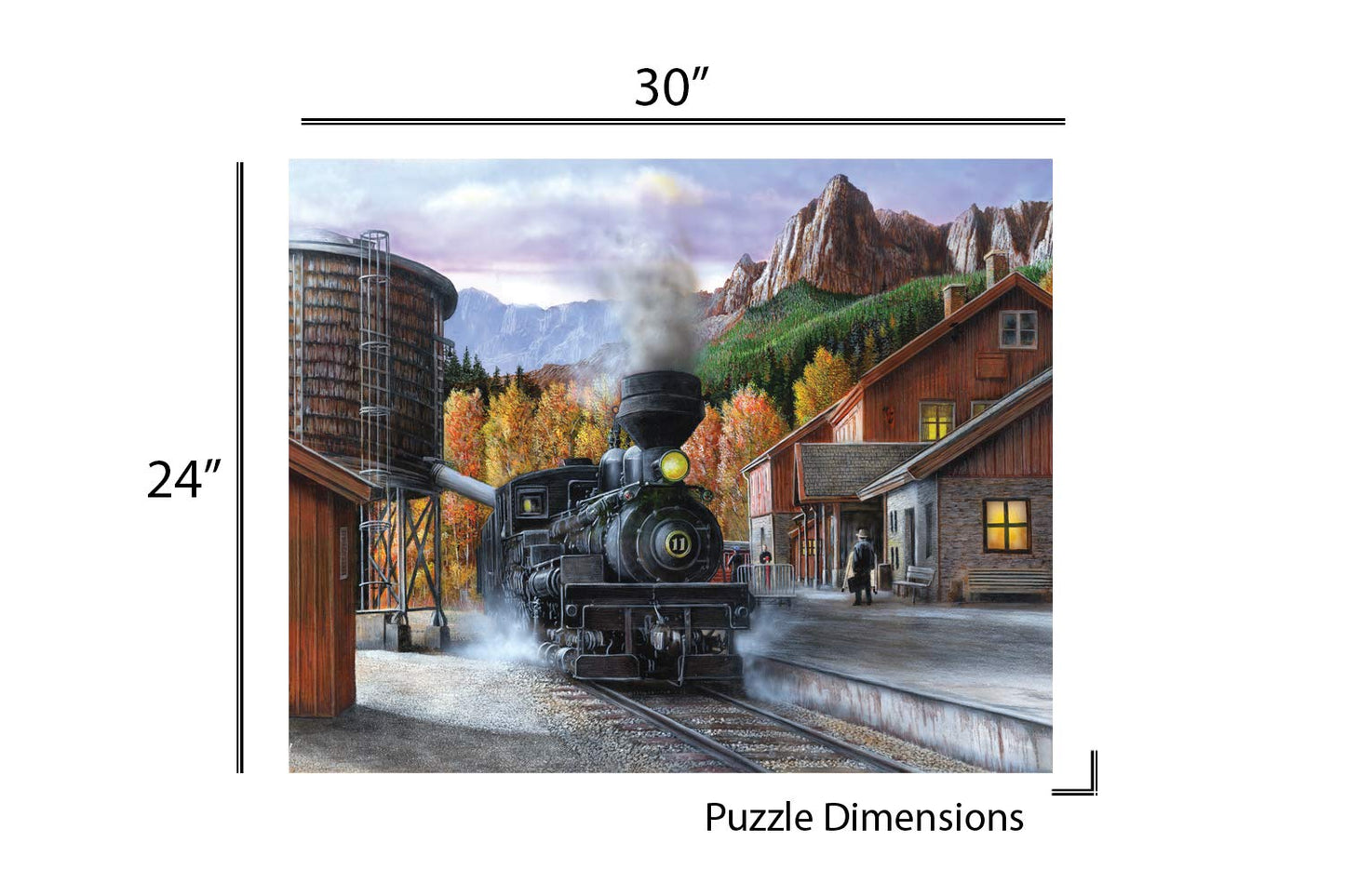 Springbok'S 1000 Piece Jigsaw Puzzle Mountain Express - Made In Usa