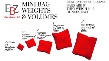 2'' Bean Bag Toss Mini Cornhole Red set of 4
