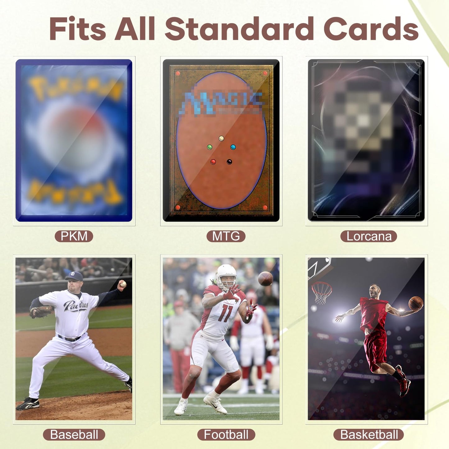 1200 Count Card Sleeves Toploaders For Trading Cards,Soft Clear Baseball Card Sleeve For Standard Cards, Fit For Mtg, Football Card, Sports Cards,Game Cards
