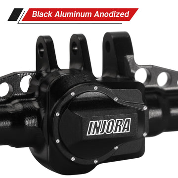 Injora +4Mm Aluminum Front And Rear Axles With Lay Down Servo Mount & Link For 1/18 Trx4M Rc Upgrade
