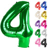 Green Number 4 Balloon 40 Inch, 4 Balloon Number, 4Th Birthday Decorations, Green Party Supplies For Boys Girls