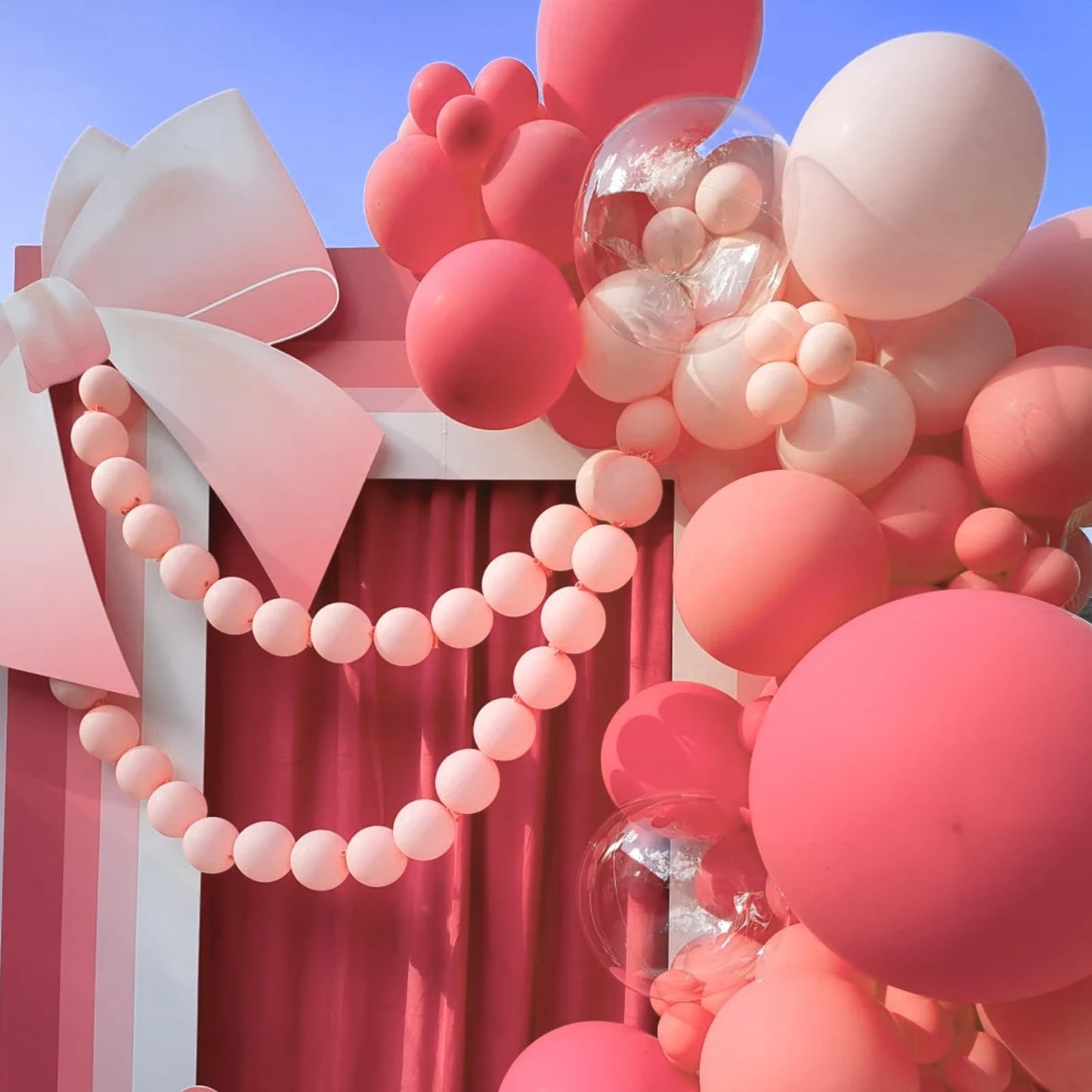 Voircoloria Retro Hot Pink Balloons, 66Pack 12Inch Blush Hot Pink Balloons Latex Party Balloons For Birthday Baby Shower Valenti