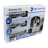 New York Mta New York City 3 Pc. Battery Operated Train Set With Track ,39' X 25',Silver