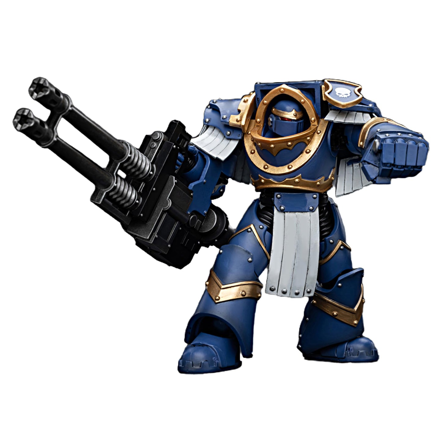 JOYTOY Warhammer 40K 1/18 Action Figures Ultramarines Cataphractii Terminator Squad Terminator with Reaper Autocannon Collectible Model