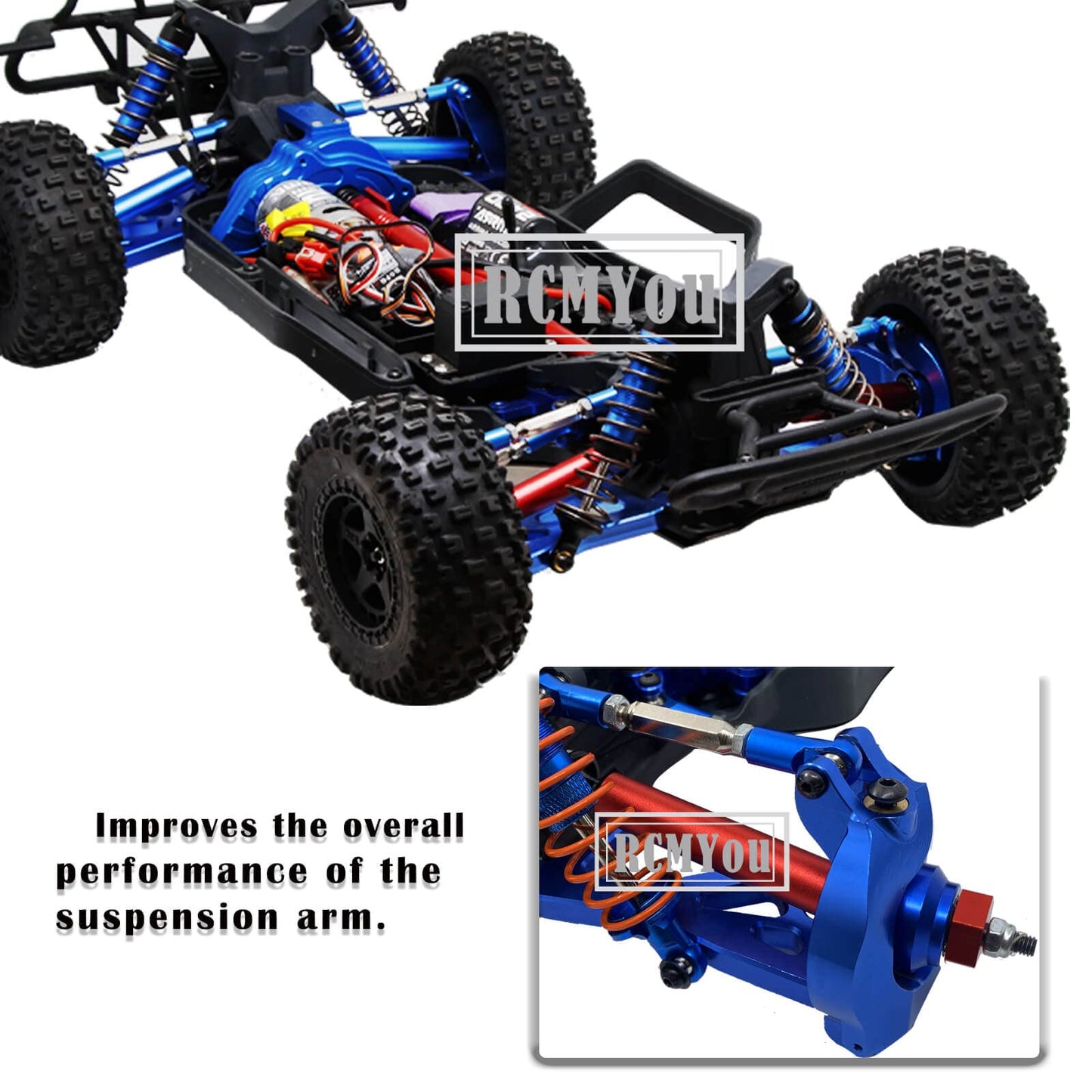 RCMYou Upgrades for 1/10 ARRMA,Alloy RC Shocks,Caster Block,Steering Blocks,Rear Stub Axle Carriers for Granite/Senton 4x4 3S Bl