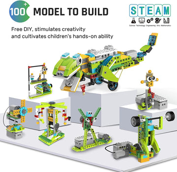 Makerzoid Coding Robot Toy for Kids 6-14, 100+ in 1 APP Control Robot Building Toys, Programmable Scratch Coding Kit with 23 Vid