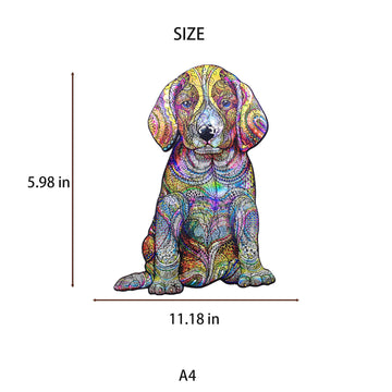 Wentufin - 150 Pieces Wooden Jigsaw Puzzles For Adults Large Size Wood Cut Puzzles Dog Wooden Jigsaw Puzzles Gift For Christmas,