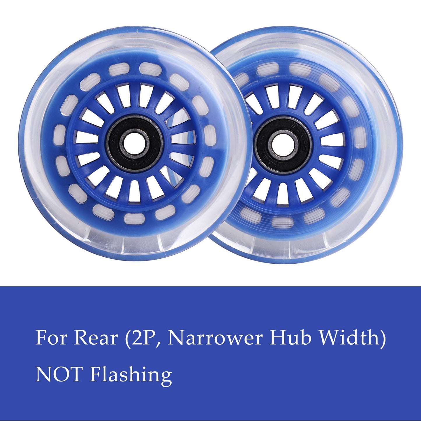 Wiggle Car Polyurethane Replacement Wheels Set Upgrade For Ride-On Toys (Dark Blue)