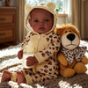 BABESIDE 17" Black Baby Doll, Realistic Soft Body Vinyl Doll with Accessories for Kids 3+, Model RSG003JRWA-YJ