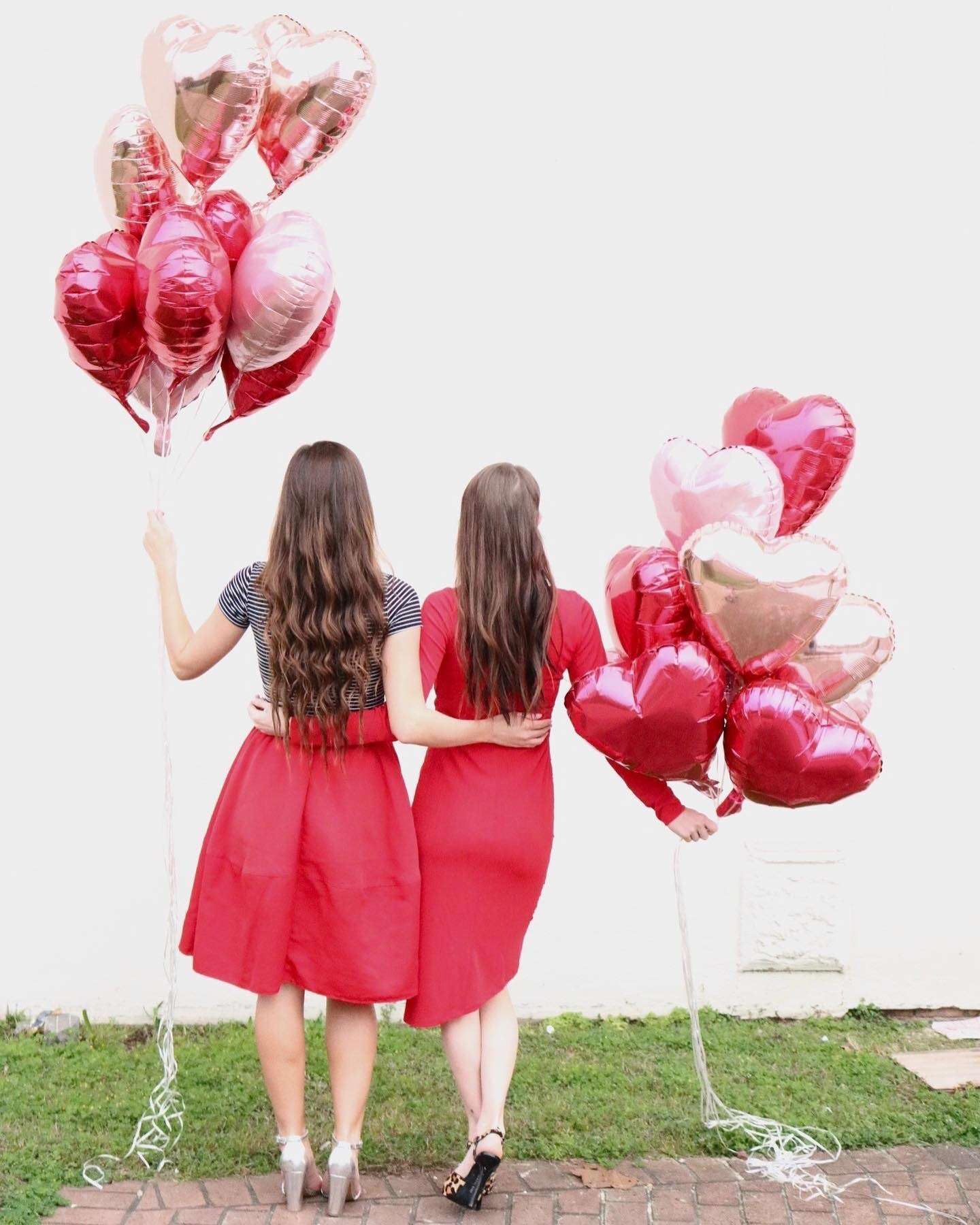 Lovoir 10 Pcs Red Pearl Pink Heart Shape Foil Mylar Balloons 18 Inch Love Balloons For Valentine'S Day Birthday Party Decoration