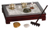 Toysmith Mini Zen Garden - Small Ceramic Decor, White & Wood, Model 2805