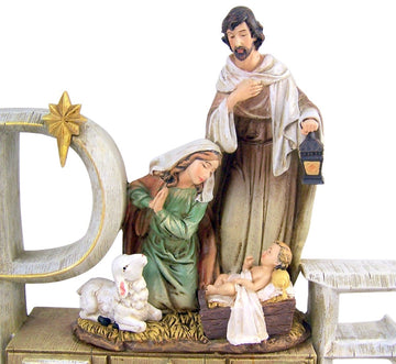 Avalon Gallery Autom Nativity Figurine-Peace (8.25'), White