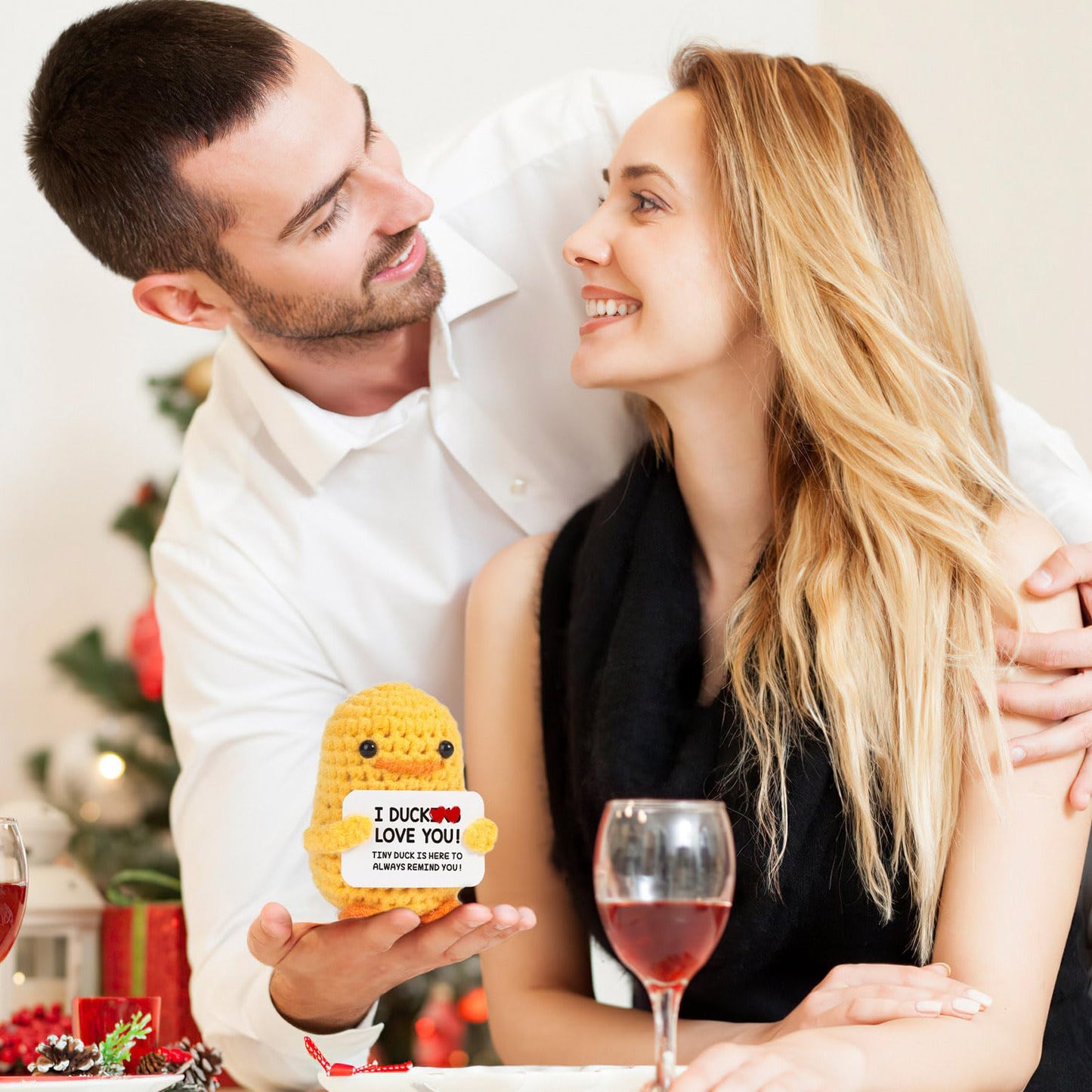 MBL Handmade Crochet Duck - Cute Yellow Gift for Girlfriend, Boyfriend, Wife, Husband, Small Size Birthday & Easter Stocking Stuffer