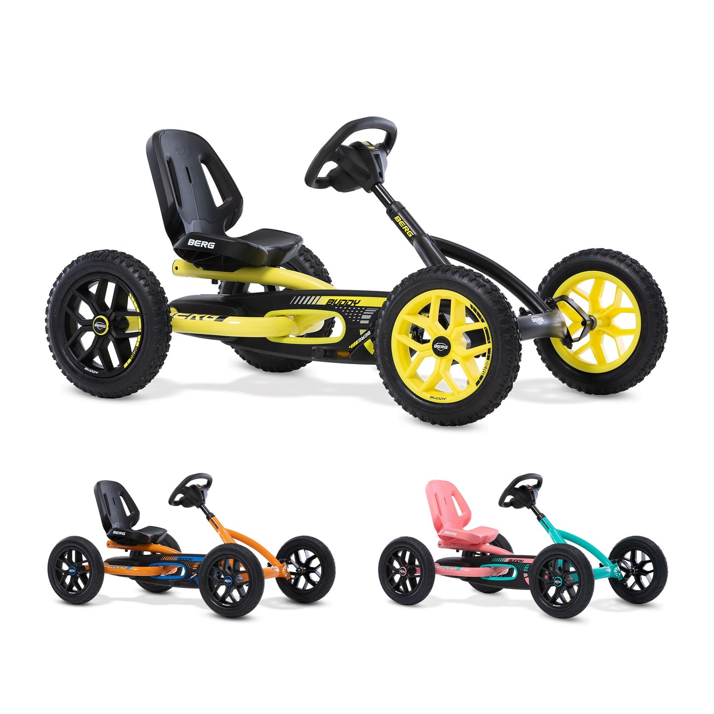 Berg Toys - Buddy Cross Pedal Go Kart - Go Kart - Go Cart For Kids - Pedal Car Outdoor Toys For Children Ages 3-8 - Ride On-Toy