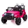 Joymor 12V Kids Ride On Truck With Remote Control, 4 Wheels Battery Powered Kids Car, Electric Play Car With Led Lights/Horn/Remote And Manual Control/3-5 Mph Speed/Gift For Girl Boy (Hot Pink)