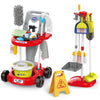 Kids Cleaning Set For Toddlers Pretend Play Housekeeping Supplies Kits With Real Working Vacuum Cleaner, Broom, Spray Bottle, Du