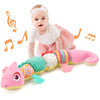 LIGHTDESIRE Baby Toys Musical Dinosaur,Infant Stuffed Animal Toys with Crinkle and Rattles,Soft Sensory Toys with Textures for T