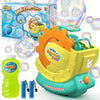 Rechargeable Bubble Machine for Kids - Extra Large Bubbles with Bubble-in-Bubble Effects Fast Automatic Bubble Maker Toy with 8oz Solution Bubble Blower for Indoor/Outdoor Play Party Wedding Gift