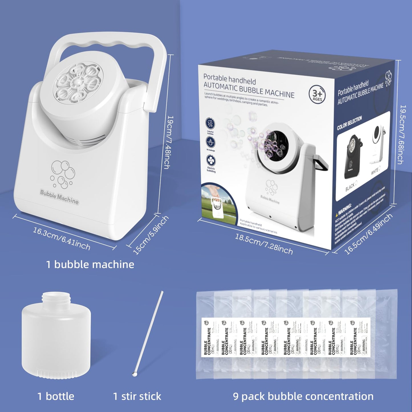 Bubble Machine Automatic Bubble Blower For Kids Batteries Operated Portable Bubble Maker Electric Bubble Machine Adjust Angle By