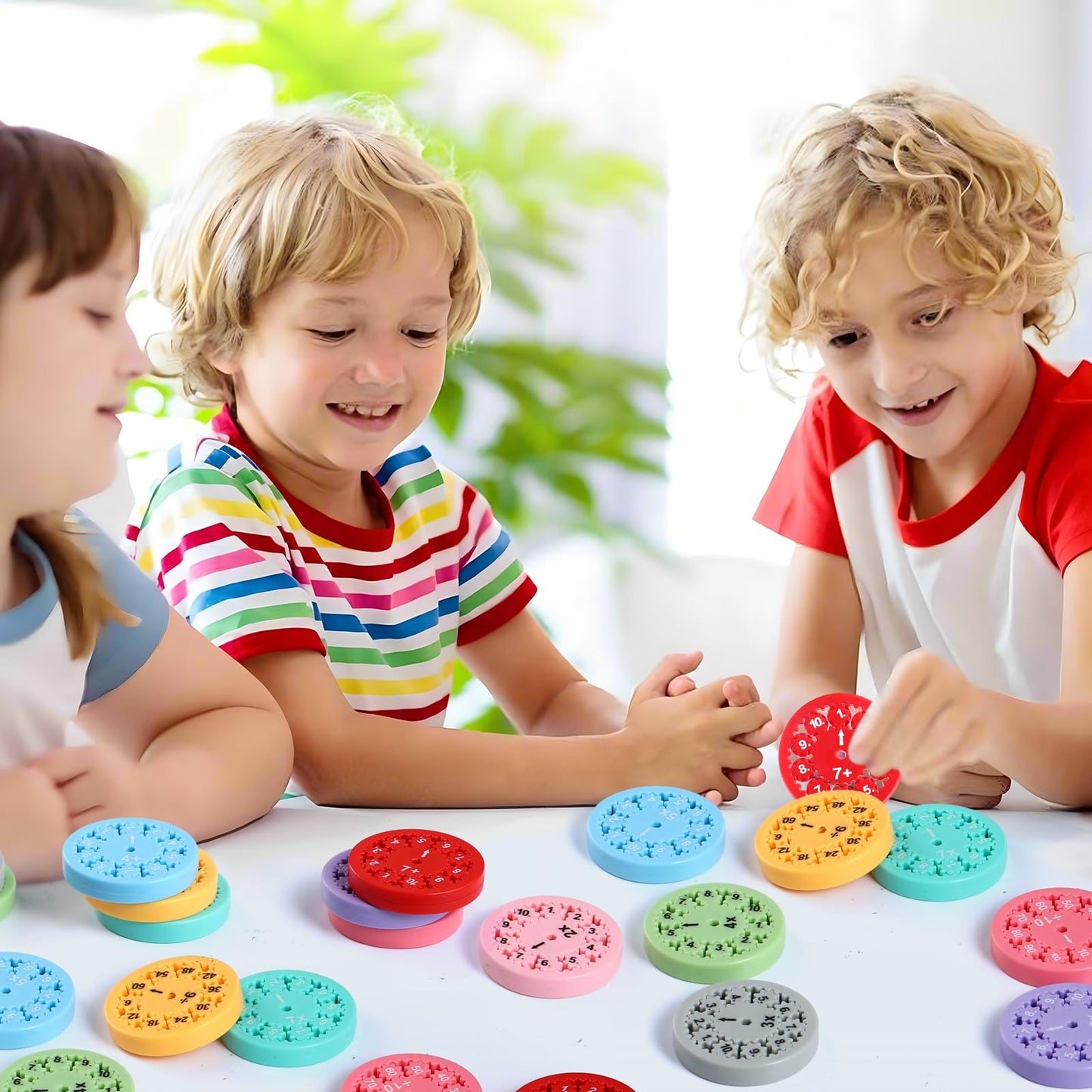 Scione Math Fidget Spinners, Sensory Fidget Toys For Kids, Math Facts Fidget Spinner Toys Christmas Stocking Stuffers Gifts, Math Game For Classroom Prizes (Add Subtract Multiplication Division)