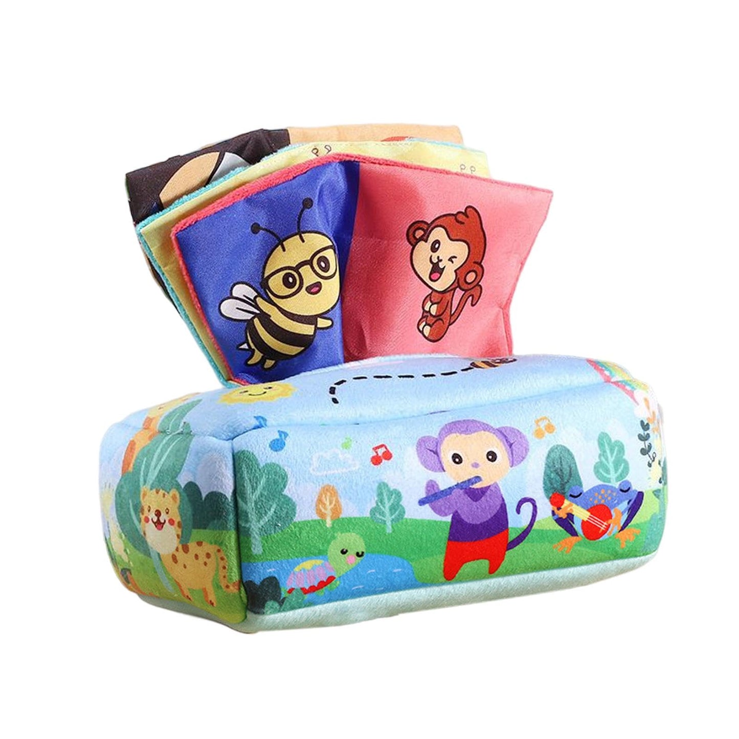 Club BollywoodSoft Tissue Box Montessori Educational For 612 Months Babies Animals|Baby|Toys For Baby|Developmental Baby Toys